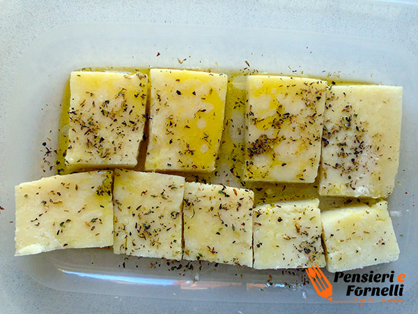 Pecorino marinato alla piastra