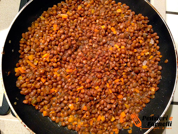 lenticchie in cottura per il Baccalà in oliocottura 