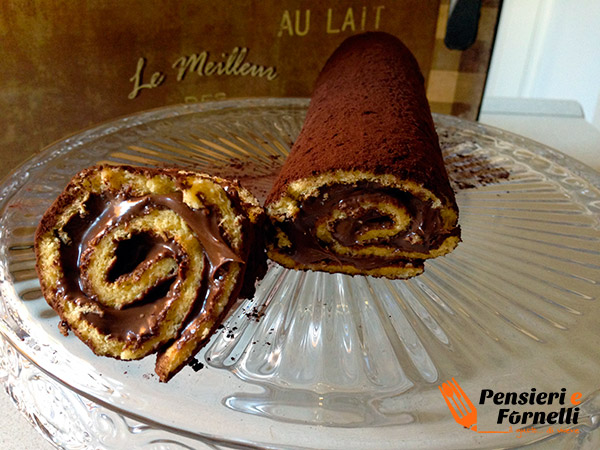 Foto finale della Girella alla Nutella - Ricetta pan di spagna rollè