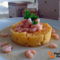 Ricetta natalizia - Polenta con gamberetti al brandy