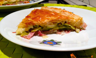 Torta rustica speck e zucchine