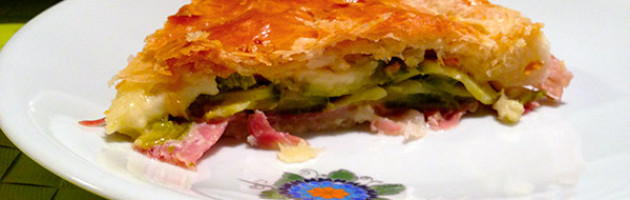 Torta rustica speck e zucchine