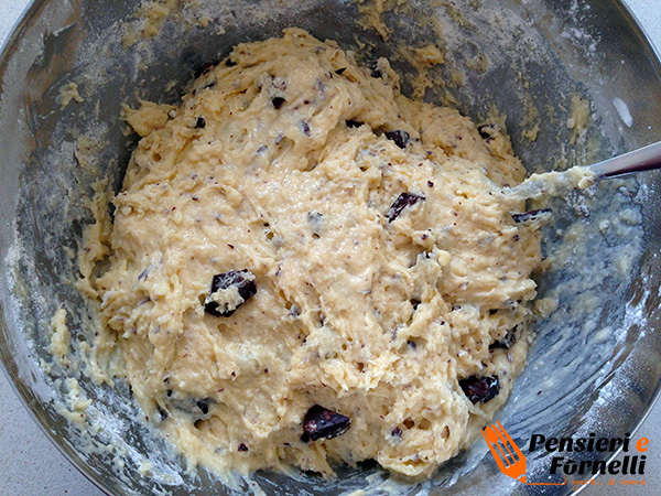 Muffin bianco con gocce di cioccolata