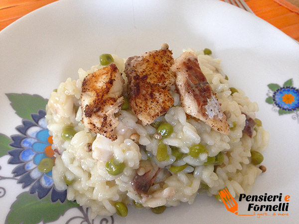 Risotto piselli e coccio