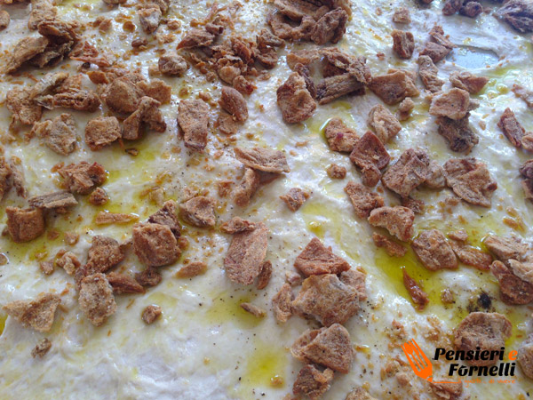 Pane ai ciccioli con lievito madre