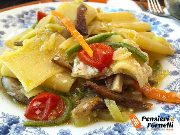 Paccheri porcini e verdure