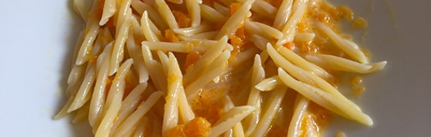 Trofie con zucca e crema di parmigiano per bambini