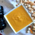 crema di zucca con fiori di zucca