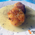 Polpette di cavolo con crema di patate